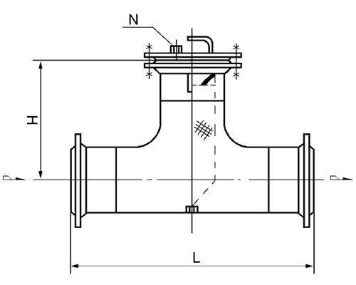 T型法兰连接直通式过滤器（DGTI-F型）